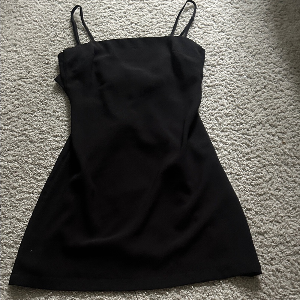 Elegant Black Spaghetti Strap Dress Lulus